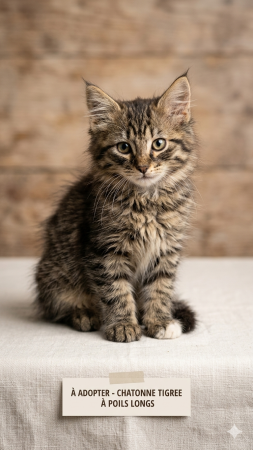 Adorable chatonne type Maine Coon / Norvégien à donner – Chat / Chaton à donner à Villetaneuse (93)
